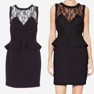 SANDRO Paris Lace Peplum Dress Small